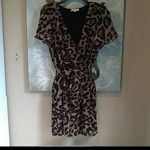 Halo Black & Brown Animal Shorts Romper Size S